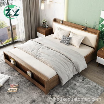 Planche relevable pour meubles de chambre à coucher avec lit en bois de rangement